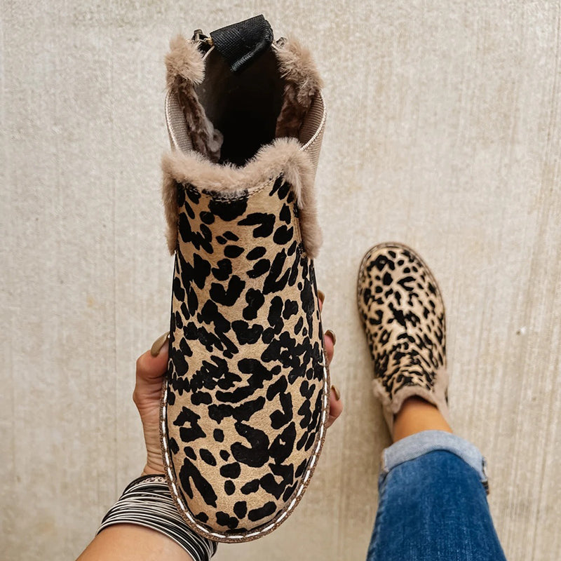 Leopard Ankle Boots