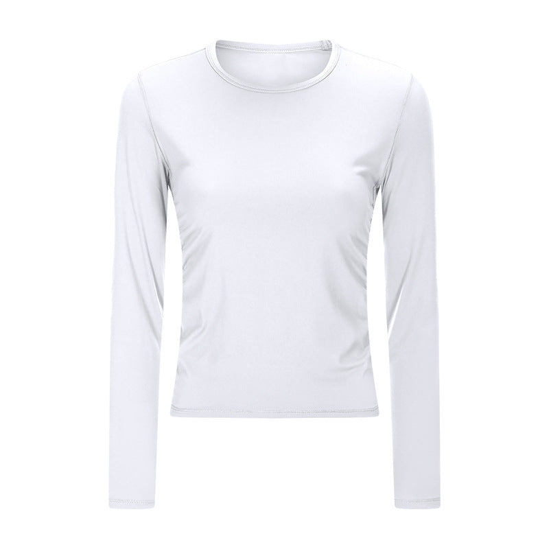 Stretch round neck sports shirt