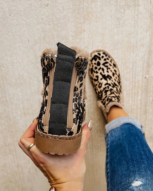 Leopard Ankle Boots