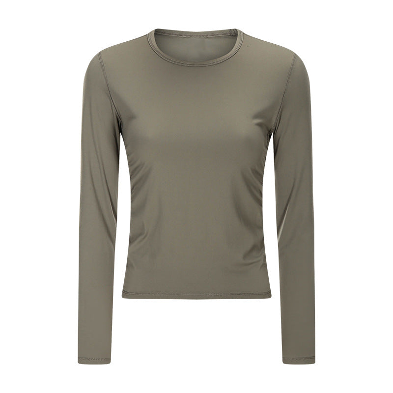 Stretch round neck sports shirt