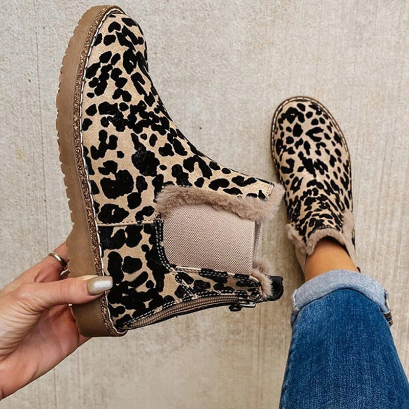 Leopard Ankle Boots