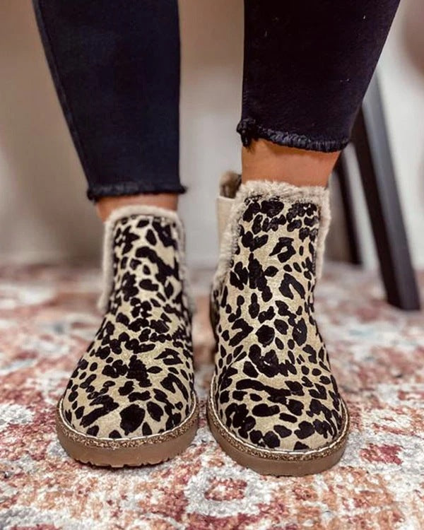 Leopard Ankle Boots